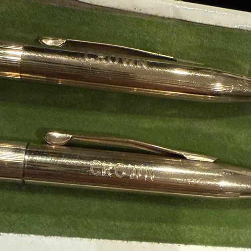 Penna/matita a sfera vintage Cross Classic Century riempita in oro 12 carati (incisa) CORONA - Foto 6 di 10