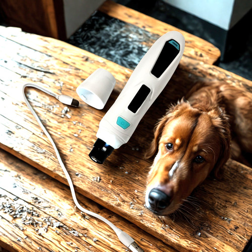 USB Rechargeable Quiet Dog Nail Grinder / Trimmer LED Display Light & 3 Speeds