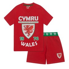 Wales Cymru FAW Official Soccer Gift Boys Short Pajamas