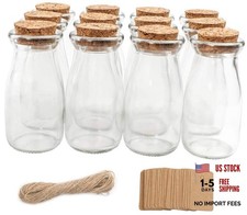 12pcs 3.4oz Small Glass Jars with Lids, 100ml Candy Jars Potion Bottles with