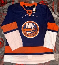 Adidas Authentic NHL New York Islanders Home Hockey Jersey Size 56 Fight Strap