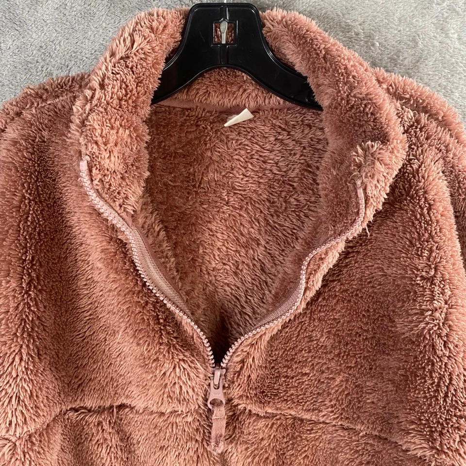 Crewcuts Fleece Jacket Girls Small Zip Up Fuzzy Sherpa Cozy Comfy Soft - Image 3 of 4