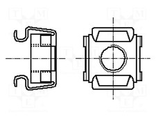 Image of M3 A2 stainless steel BN 3307 cage Nut