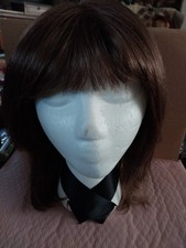 Pre-owned Aspen Short Medium Brown Wig Layered Good Condition Made In USA B