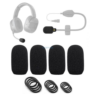 4 Mic Foam Covers+12 O-Rings for CARDO PACKTALK EDGEPHONES,Spirit Motorcycle