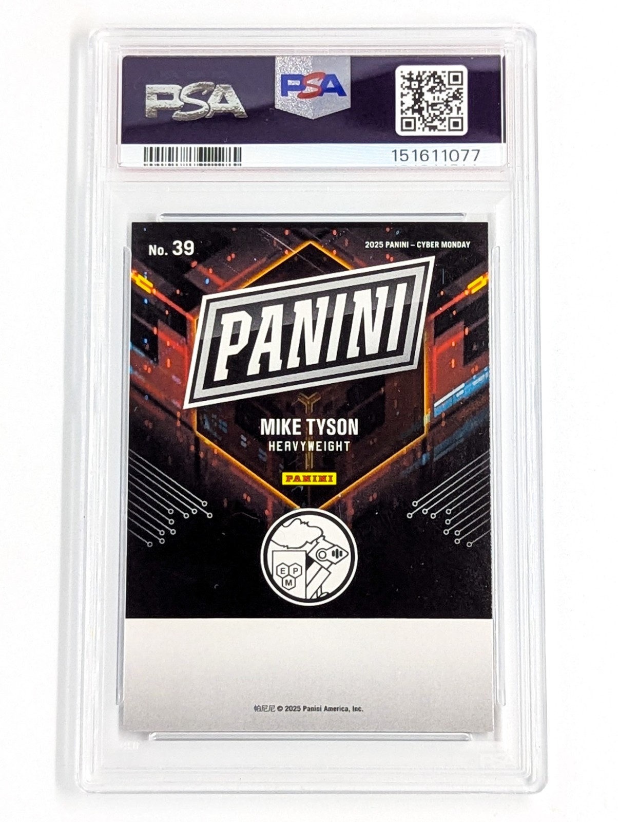 2025 Panini Cyber Monday #39 Mike Tyson /199 PSA 8 view 2