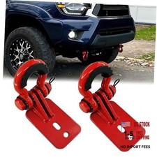 Heavy-Duty Front Tow Hooks, Compatible with Tacoma 2024-2026, 4Runner Flame Red