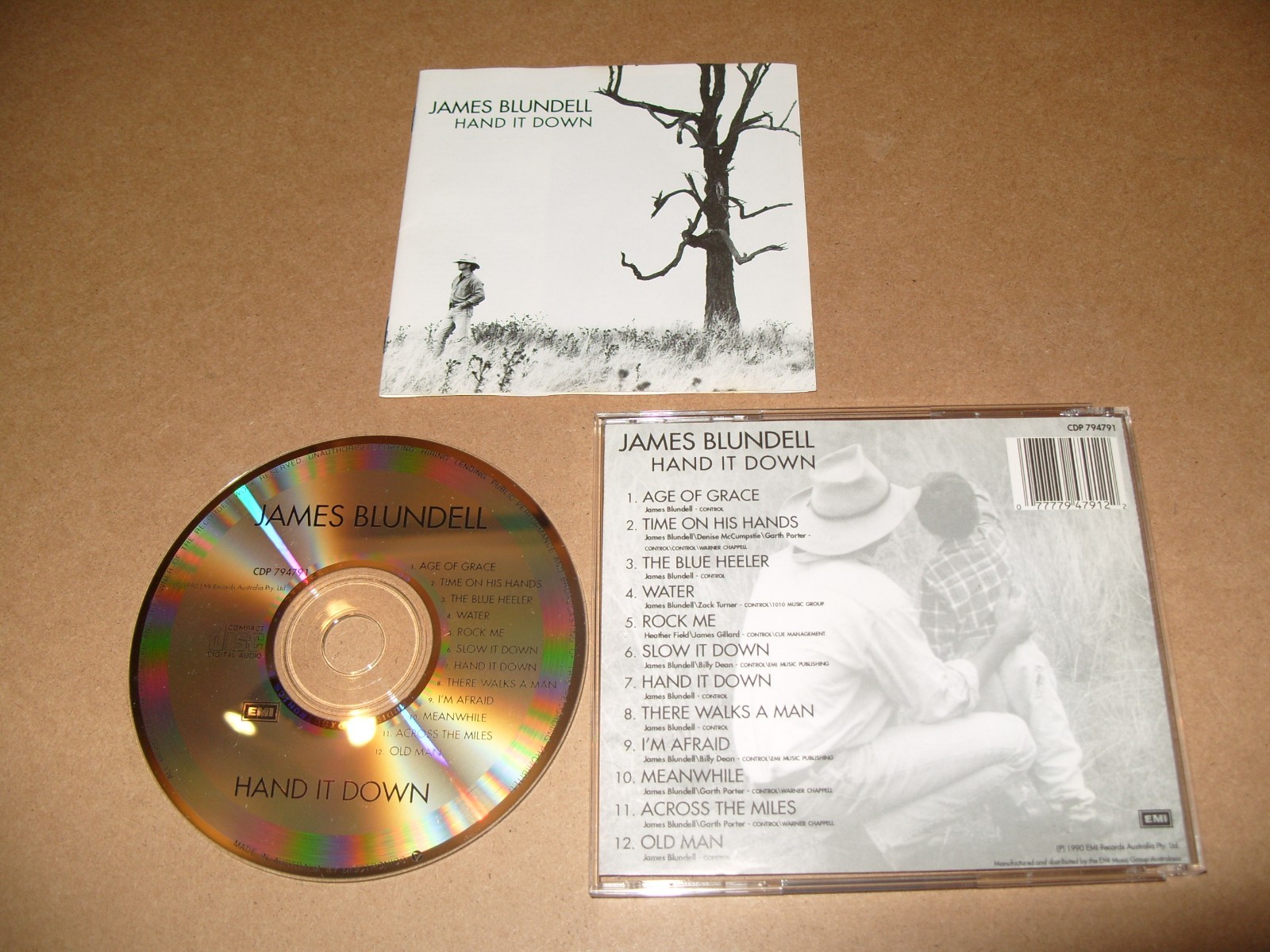 James Blundell – Hand It Down 1990 -CD EXCELLENT / INLAYS VERY GOOD+ CONDITION.