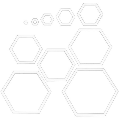 #ad #ad 10 Sizes Hexagon Quilting Template Acrylic Intricate Sewing Machine Ruler Tra... $26.47