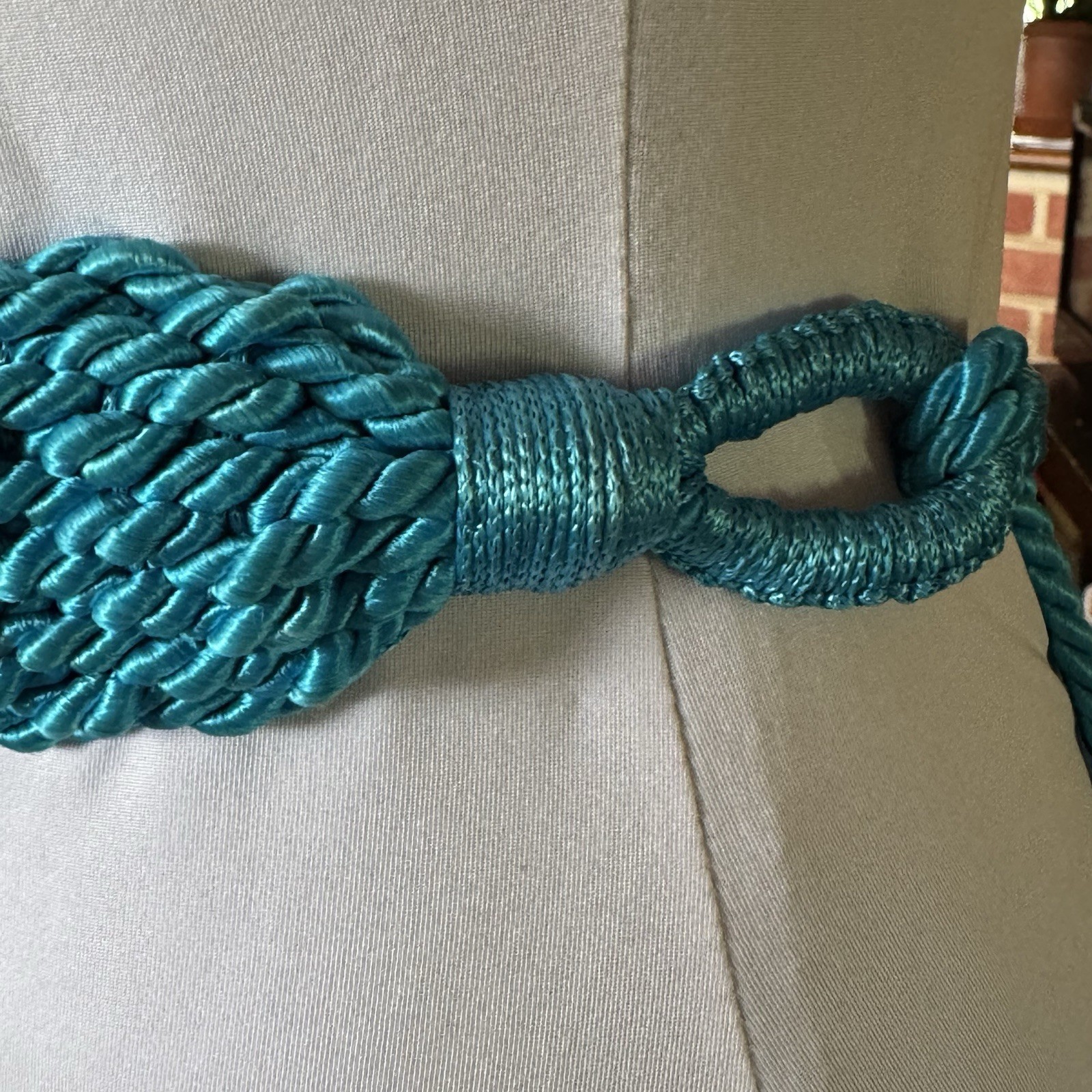 Twisted Blue Cord Statement Shell Beaded Women’s … - image 11