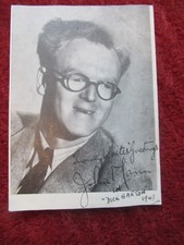 JOHN MANN 'SNOWY WHITE' DICK BARTON RADIO SERIES 1940'S HAND SIGNED PHOTOGRAPH