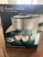 Russell Hobbs 15 Bar Pump Espresso Coffee Machine Stainless Steel Black