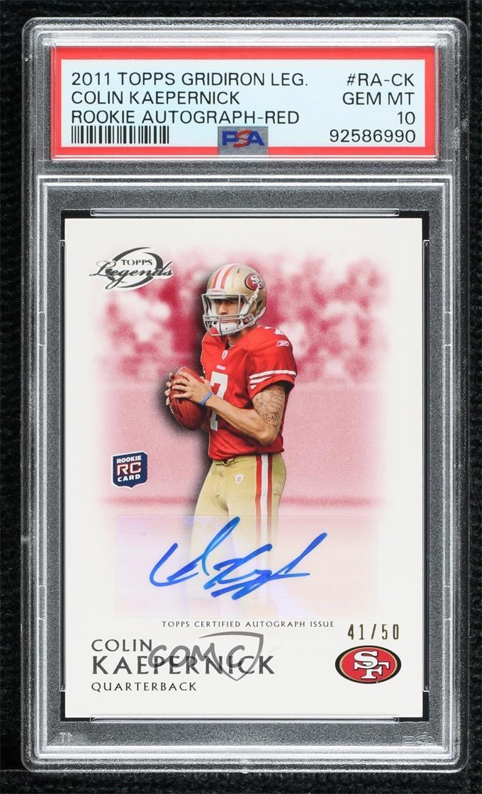 Colin Kaepernick Topps Gridiron Legends Rookie Autograph #RACK Red