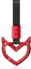 Bling Heart Handle Ring Car Accessory for Women - Devil Style, Red