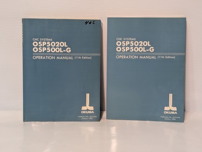 Okuma CNC Systems OSP5020L & OSP500L-G Operation Manual, 11th Edition as shown