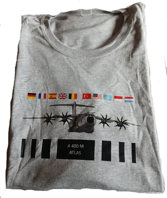 t-shirt taille M, coton, couleur gris avec motif A400M - Photo 1/3