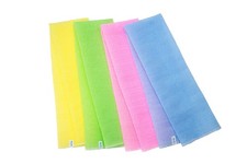 4 PCS Long Exfoliating Washcloth - African Bath Net Sponge Loofah Japanese Wa...