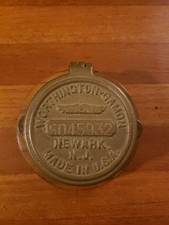 Worthington Gamon Meter Co. Cap Newark New Jersey old NJ BRASS Vtg Mounted