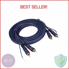 Turntable Cable with Ground Wire, 10FT Gold Plated Dual RCA Male to Male Phono I