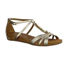 Unsia Aitor Riemchensandalette, Damen, Leder, Platino, Sandale - Damenschuhe