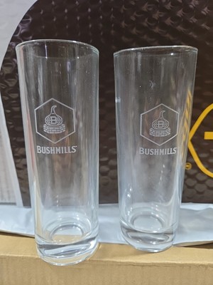 Bushmills Whiskey Highball Glass Set of 2 Brand New 