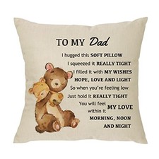 to My Throw Pillow Cover Gift,Funny Father's Daydy papa Pillow Cover for Dad