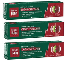 Lot 3 x Crème Capillaire Coiffage et Soin Pétrole Hahn (3 x 100 ml)