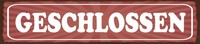 Holzschild 10X46 Cm Geschlossen Rotes Deko Geschenk Schild