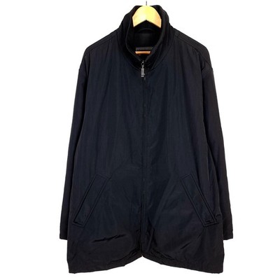 CAMEL COLLECTION Herren Jacke Größe IT52 (XL) Schwarz Mantel Stehkragen Full Zip