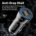 60W Dual USB C PD Port Car Charger 30W Quick Charge Adapter for Mobile Devices