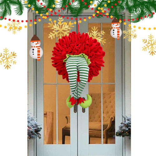 Christmas Elf Leg Wreath Christmas Thief Wreath Elf Legs Garlands (Green Legs) - Picture 3 of 8