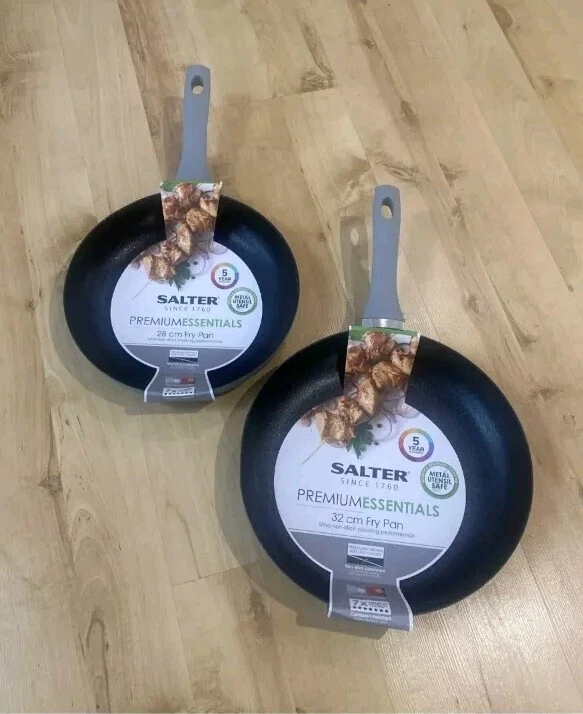 Salter Premium, Megastone, Marblestone, Fry Pan Non-Stick 32cm, 28cm, 24cm 20cm