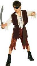Swashbuckler Boy Pirate Caribbean Buccaneer Fancy Dress Halloween Child Costume