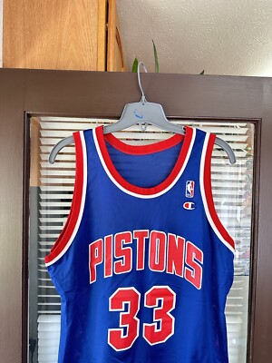 Vintage CHAMPION Grant Hill #33 Detroit Pistons ROOKIE NBA