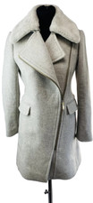Club Monaco Grey Wool Blend Detachable Collar Women’s Coat Size S