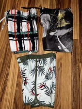 Joe Boxer Sharks Art Class Boys Swim Trunks Sz 6 Lot Of 3