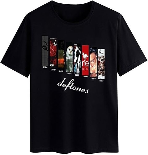 T-shirt DEFTONES BACK TO SCHOOL TOUR - Noir - Unisexe - Tailles S à 5XL - NEUF Avec étiquettes