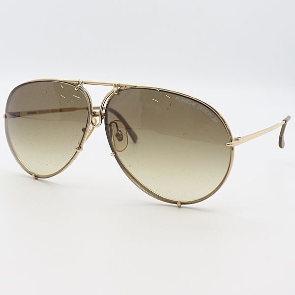 Porsche Design Sunglasses 5621 Gold Aviator Frame Gradient Brown