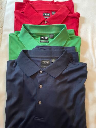 Ping Collection Dry Fiber Dynamics (3) Golf Shirts 3X NWOT - Afbeelding 1 van 1