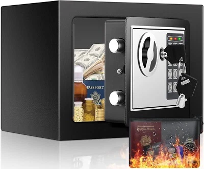 Tresor Möbeltresor Mini Safe Sicherheit mit feuerfester Geldkassette Zahlen B464 - Bild 1 von 4