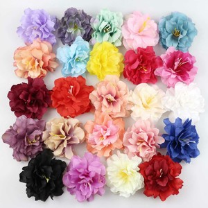 100pc Silk Peony Flower Heads For Wedding Hair Clip Corsage Diy