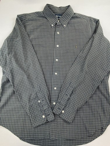 Ralph Lauren Mens Long Sleeve Checkered Button Down Classic Fit Size XL - Picture 1 of 8