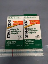 Lot Of 2 Stim U Dent Plaque Value Pack Removers Mint Flavor 200 Count Multicolor