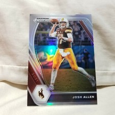 Josh Allen 2021 Prizm Draft Picks Silver Prizms Card #4 Wyoming Cowboys 