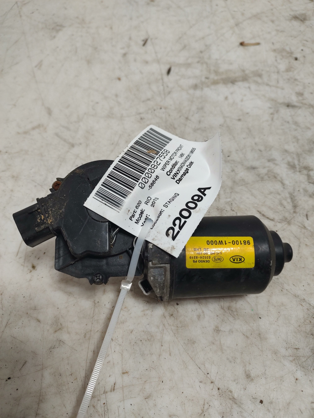 2012 2017 Kia Rio Windshield Wiper Motor OEM 981101W000 eBay