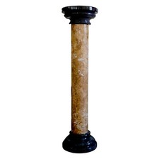 Colonne en Marbre Marron Emperador Avec Capital Marquinia Design Home H 100cm