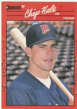 FREE SHIPPING-MINT-1990 Donruss Chip Hale #690 TWINS PLUS BONUS CARDS