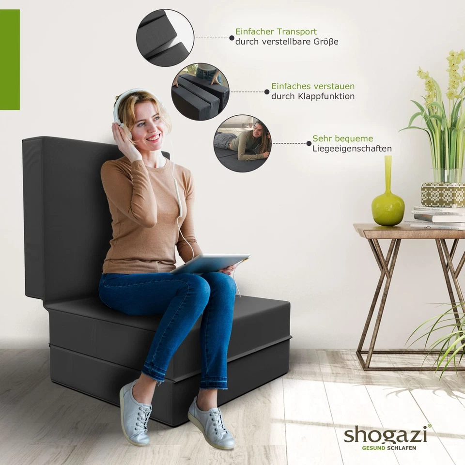 Klappmatratze, Faltmatratze, klappbare Gästematratze, faltbare Matratze shogazi - Bild 4 von 4