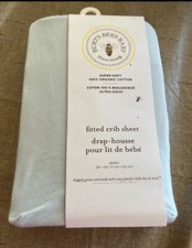 Burt's Bees Baby Fitted Crib Sheet Jersey 28 / 52 100 Organic Cotton Super Soft