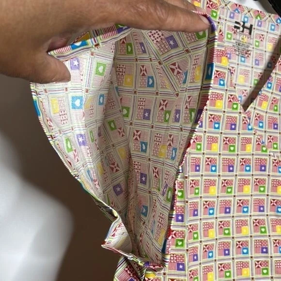 NWT Beverly Hills Uniforms Scrubs 5X PLUS SIZE - Pink Squares - Image 4 of 4